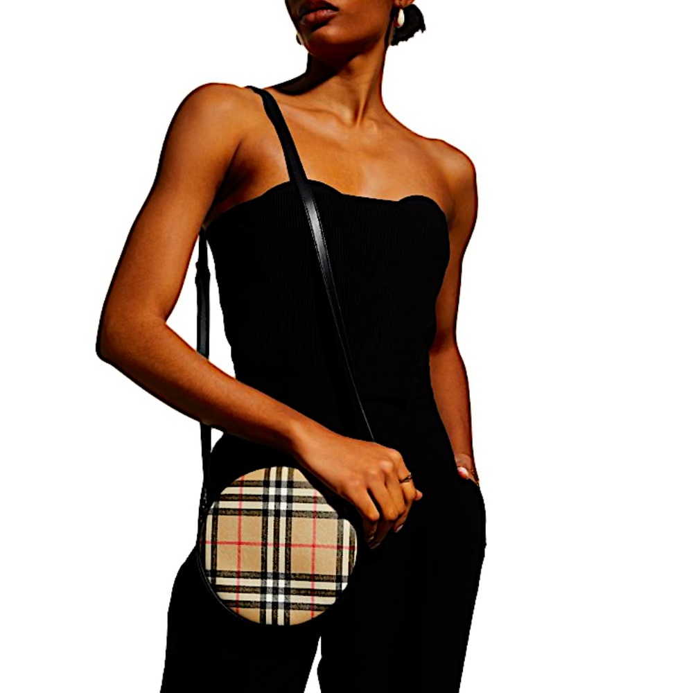 Burberry Louise Vintage Check Round Crossbody Bag